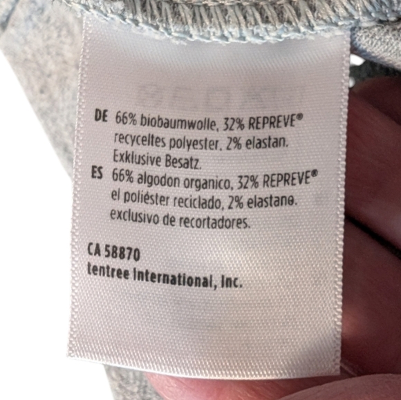 Tentree Clay Crewneck Sustainable Slouchy Women XL Cozy Minimalist Boatneck Grey - Picture 10 of 12